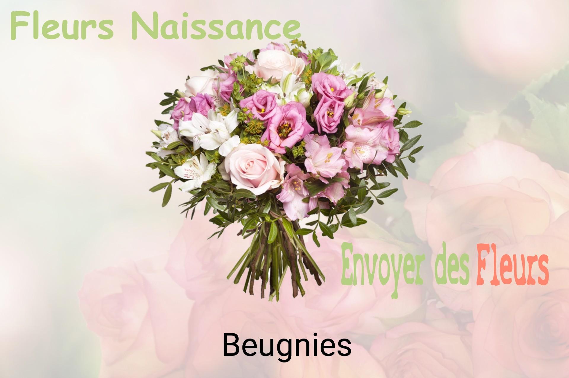 Bouquet de fleurs de naissance livré à Beugnies